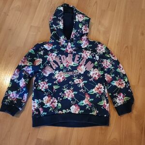 Zara Kids Floral Hoodie - Navy and Pink